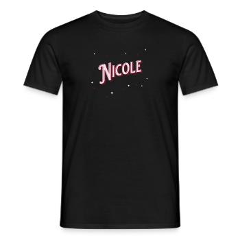 Nicole Namen personalisiert - Männer T-Shirt - Schwarz - Vorne - AI Model Male 178 light (178cm)