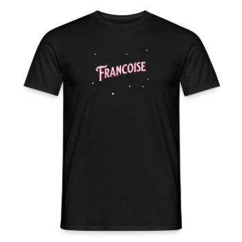 Nom François personnalisé - T-shirt homme - noir - Devant - AI Model Male 178 light (178cm)