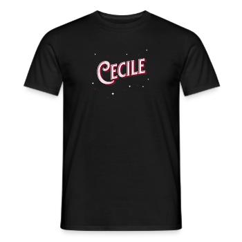 Cecile Namen personalisiert - Männer T-Shirt - Schwarz - Vorne - AI Model Male 178 light (178cm)