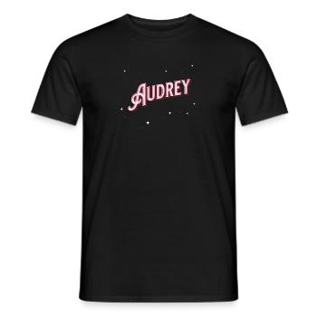 Audrey Namen personalisiert - Männer T-Shirt - Schwarz - Vorne - AI Model Male 178 light (178cm)