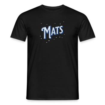 Mats Namen personalisiert - Männer T-Shirt - Schwarz - Vorne - AI Model Male 178 light (178cm)