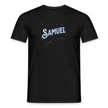 Samuel Namen personalisiert - Männer T-Shirt - Schwarz - Vorne - AI Model Male 178 light (178cm)