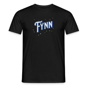 Fynn Namen personalisiert - Männer T-Shirt - Schwarz - Vorne - AI Model Male 178 light (178cm)