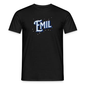 Nom Emil personnalisé - T-shirt homme - noir - Devant - AI Model Male 178 light (178cm)