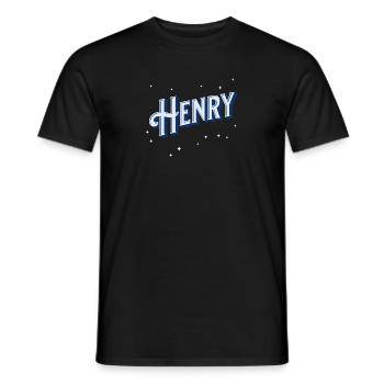 Henry Name Personalized - Men's T-Shirt - black - Front - AI Model Male 178 light (178cm)