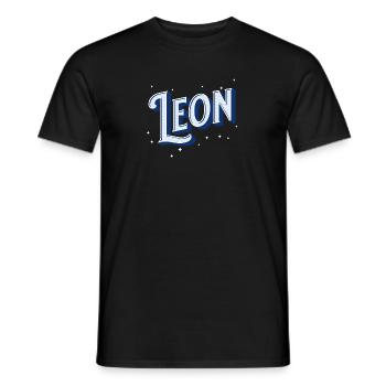 Leon names personalized - Men's T-Shirt - black - Front - AI Model Male 178 light (178cm)