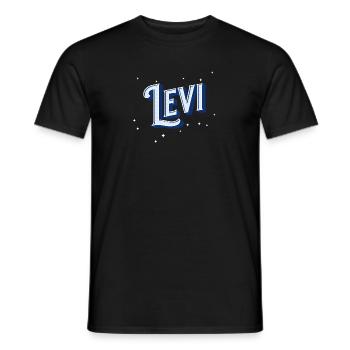 Levi Namen personalisiert - Männer T-Shirt - Schwarz - Vorne - AI Model Male 178 light (178cm)