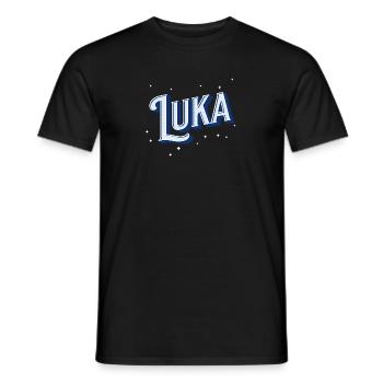 Luka name personalized - Men's T-Shirt - black - Front - AI Model Male 178 light (178cm)