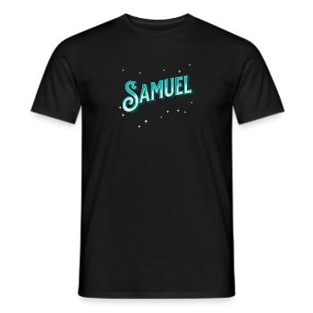 Samuel Namen personalisiert - Männer T-Shirt - Schwarz - Vorne - AI Model Male 178 light (178cm)