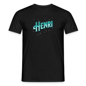 Henri names personalized - Men's T-Shirt - black - Front - AI Model Male 178 light (178cm)