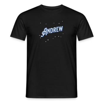 Andrew names personalized - Men's T-Shirt - black - Front - AI Model Male 178 light (178cm)