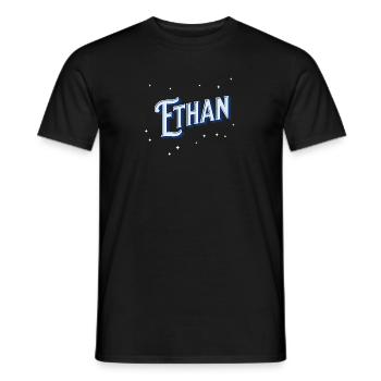 Ethan Namen personalisiert - Männer T-Shirt - Schwarz - Vorne - AI Model Male 178 light (178cm)