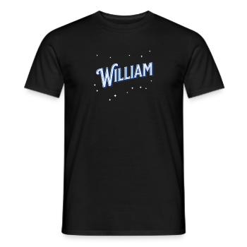 William Namen personalisiert - Männer T-Shirt - Schwarz - Vorne - AI Model Male 178 light (178cm)