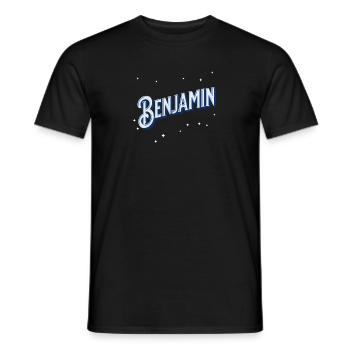 Benjamin Namen personalisiert - Männer T-Shirt - Schwarz - Vorne - AI Model Male 178 light (178cm)