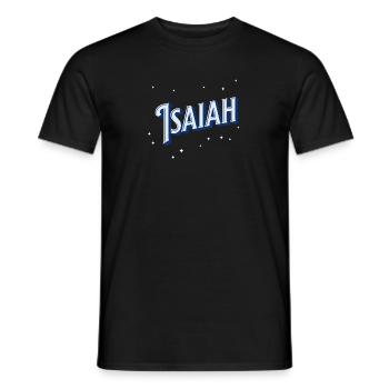 Noms d’Isaïe personnalisés - T-shirt homme - noir - Devant - AI Model Male 178 light (178cm)