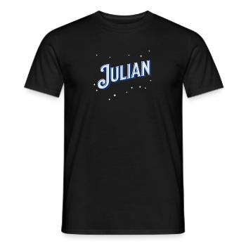 Julian names personalized - Men's T-Shirt - black - Front - AI Model Male 178 light (178cm)