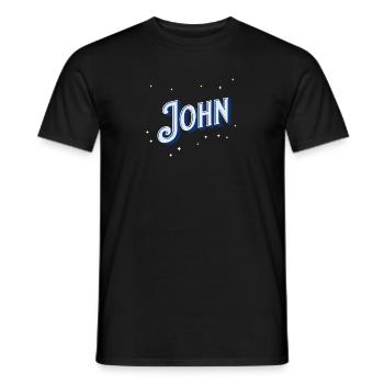 John name personalized - Men's T-Shirt - black - Front - AI Model Male 178 light (178cm)