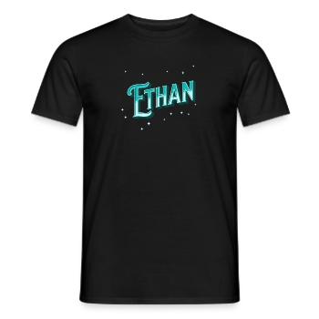 Ethan Namen personalisiert - Männer T-Shirt - Schwarz - Vorne - AI Model Male 178 light (178cm)
