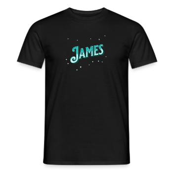 James name personalized - Men's T-Shirt - black - Front - AI Model Male 178 light (178cm)