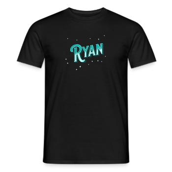 Ryan Namen personalisiert - Männer T-Shirt - Schwarz - Vorne - AI Model Male 178 light (178cm)