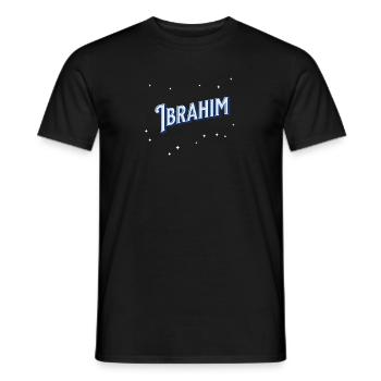 Ibrahim name personalized - Men's T-Shirt - black - Front - AI Model Male 178 light (178cm)