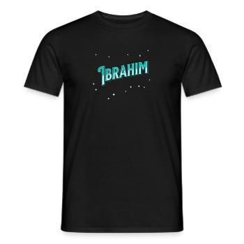 Ibrahim name personalized - Men's T-Shirt - black - Front - AI Model Male 178 light (178cm)