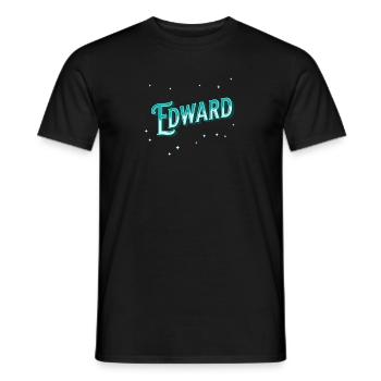 Edward names personalized - Men's T-Shirt - black - Front - AI Model Male 178 light (178cm)
