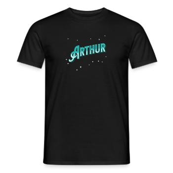 Noms Arthur personnalisés - T-shirt homme - noir - Devant - AI Model Male 178 light (178cm)