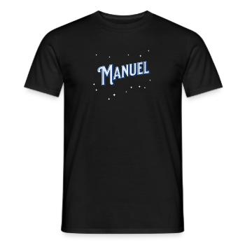 Manuel name personalized - Men's T-Shirt - black - Front - AI Model Male 178 light (178cm)