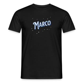 Nom Marco personnalisé - T-shirt homme - noir - Devant - AI Model Male 178 light (178cm)