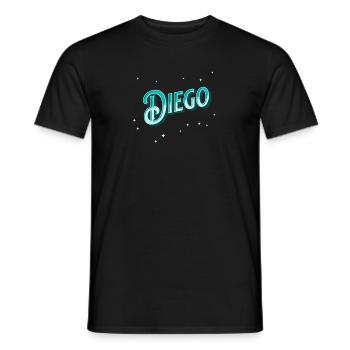 Diego Namen personalisiert - Männer T-Shirt - Schwarz - Vorne - AI Model Male 178 light (178cm)