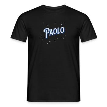 Paolo Namen personalisiert - Männer T-Shirt - Schwarz - Vorne - AI Model Male 178 light (178cm)