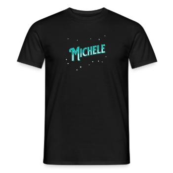 Michele Namen personalisiert - Männer T-Shirt - Schwarz - Vorne - AI Model Male 178 light (178cm)