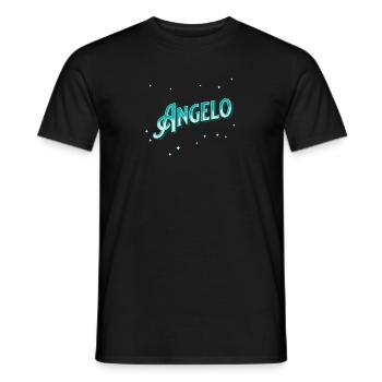 Angelo names personalized - Men's T-Shirt - black - Front - AI Model Male 178 light (178cm)