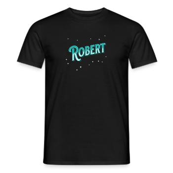 Robert Namen personalisiert - Männer T-Shirt - Schwarz - Vorne - AI Model Male 178 light (178cm)
