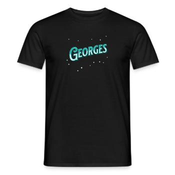 George's name personalized - Men's T-Shirt - black - Front - AI Model Male 178 light (178cm)