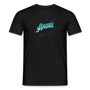 André nomme des noms personnalisés - T-shirt homme - noir - Devant - AI Model Male 178 light (178cm)