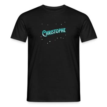 Christophe name personalized - Men's T-Shirt - black - Front - AI Model Male 178 light (178cm)