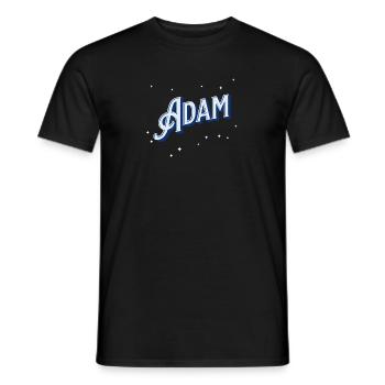 Adam name personalized - Men's T-Shirt - black - Front - AI Model Male 178 light (178cm)
