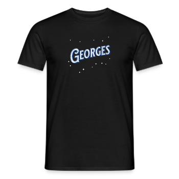 George's name personalized - Men's T-Shirt - black - Front - AI Model Male 178 light (178cm)
