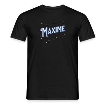 Maxime names personalized - Men's T-Shirt - black - Front - AI Model Male 178 light (178cm)