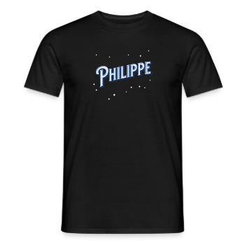 Philippe Namen personalisiert - Männer T-Shirt - Schwarz - Vorne - AI Model Male 178 light (178cm)