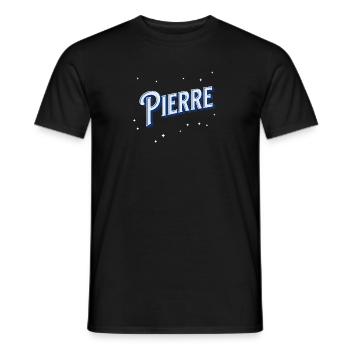 Pierre Namen personalisiert - Männer T-Shirt - Schwarz - Vorne - AI Model Male 178 light (178cm)