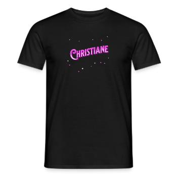 Christiane Name personnalisé - T-shirt homme - noir - Devant - AI Model Male 178 light (178cm)
