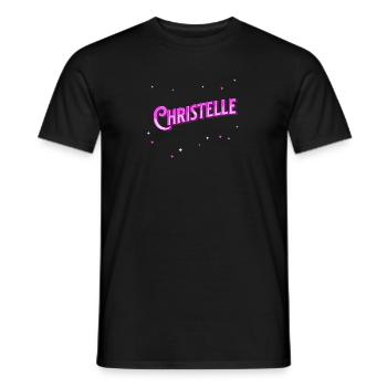 Noms chrétiens personnalisés - T-shirt homme - noir - Devant - AI Model Male 178 light (178cm)