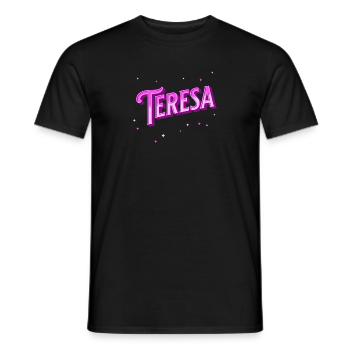 Teresa Namen personalisiert - Männer T-Shirt - Schwarz - Vorne - AI Model Male 178 light (178cm)