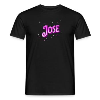 Jose Namen personalisiert - Männer T-Shirt - Schwarz - Vorne - AI Model Male 178 light (178cm)