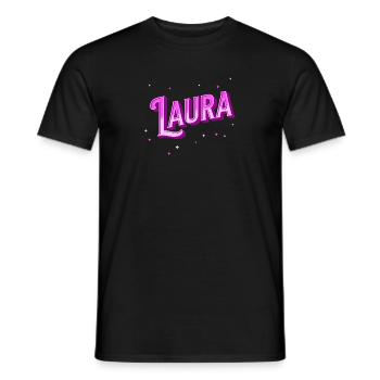 Laura name personalized - Men's T-Shirt - black - Front - AI Model Male 178 light (178cm)