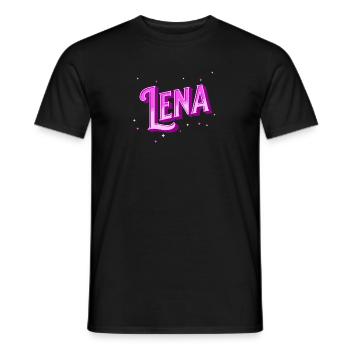 Lena Namen personalisiert - Männer T-Shirt - Schwarz - Vorne - AI Model Male 178 light (178cm)
