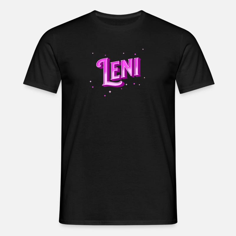 Leni's name personalized - Men's T-Shirt - black